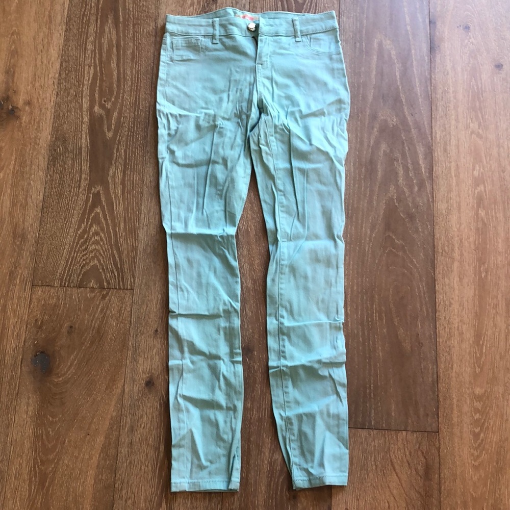 Teal tiffany blue refuge skinny pants